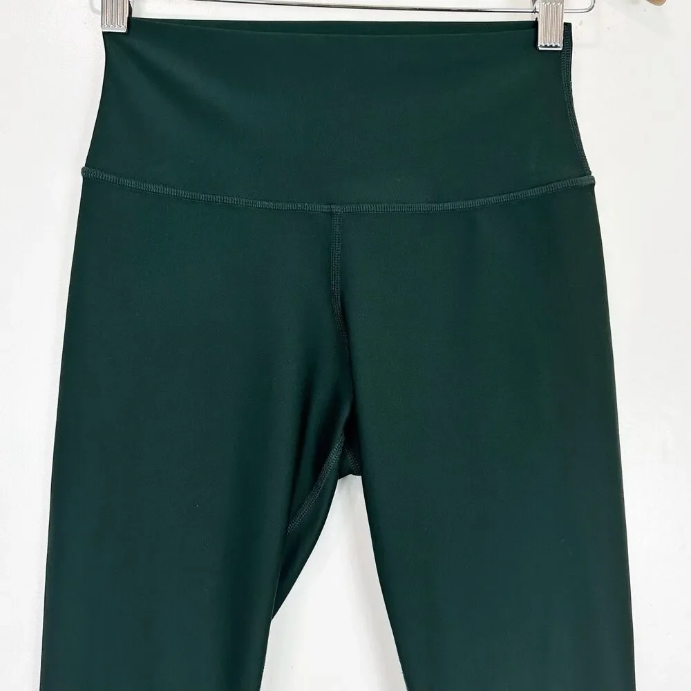 Alo Yoga 7/8 High-Waist Airlift Leggings Green Size M Sculpting Pilates Princess